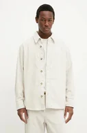 Koszule męskie - A.P.C. koszula sztruksowa surchemise boris męska kolor beżowy relaxed z kołnierzykiem klasycznym COHDW.H02811 - miniaturka - grafika 1