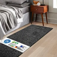 Dywany - Dywanik nocny Lyon wiele kolorów i rozmiarów czarny 80x200 cm - miniaturka - grafika 1