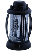 Lampiony i znicze - Znicz Solarny Na Grób Szklany Cmentarz LED Czarny 24 x 14 cm SOLAR-PRIMA-3 - miniaturka - grafika 1