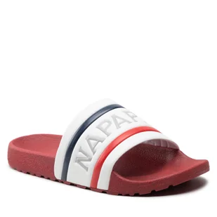 Napapijri Klapki Stream NP0A4GTV Red/White/Navy 02Y - Klapki i japonki damskie - miniaturka - grafika 1