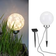 Lampy ogrodowe - Haushalt HI Solarna lampa kulista LED do ogrodu, obrotowa, 20 cm - miniaturka - grafika 1