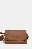 Torebki damskie - Desigual torebka HALF LOGO VENECIA 3.0 kolor brązowy 24WAXP42 - miniaturka - grafika 1