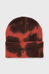 Czapki damskie - Superdry czapka bawełniana kolor czerwony bawełniana - grafika 1