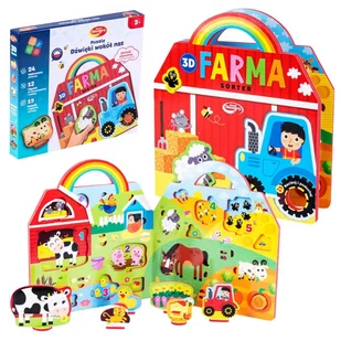 DUMEL PUZZLE PRZESTRZENNE DŹWIĘKI WOKÓŁ NAS FARMA INTERAKTYWNA KSIĄŻECZKA - Puzzle - miniaturka - grafika 1