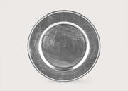 Talerze - Talerz plastikowy ozdobny 33cm - srebrny - miniaturka - grafika 1