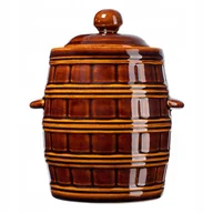 Pojemniki kuchenne - Beczka kamionkowa Helios 12L, z kołnierzem i pokrywką - miniaturka - grafika 1