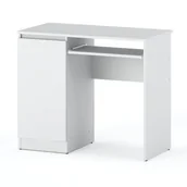 Biurka gamingowe - Biurko Białe Komputerowe 90 CM Z 2 Półkami Meble Gamingowe Szkolne - miniaturka - grafika 1