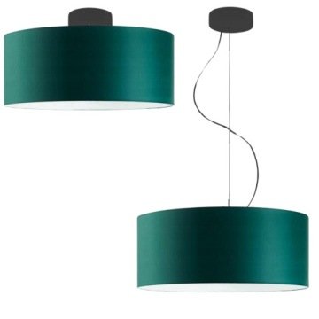 Lampa sufitowa żyrandol lampa wisząca abażur zwis Led E27 Blues zielona 40