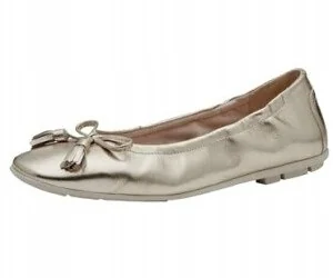 TAMARIS DAMSKIE BALERINY ZŁOTEV SKÓRZANE 36 JWI - Baleriny - miniaturka - grafika 1