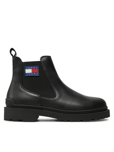 Tommy Jeans Sztyblety EM0EM01448 Czarny - Sztyblety męskie - miniaturka - grafika 1