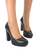 Czółenka - Maciejka Czółenka Damskie Zielony Metalik-38 - miniaturka - grafika 1