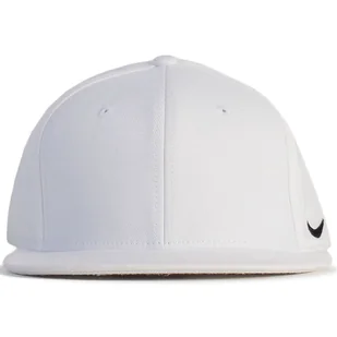 Czapka Nike True Swoosh Flex Cap 384409-100 - białe - Czapki i chusty sportowe męskie - miniaturka - grafika 1