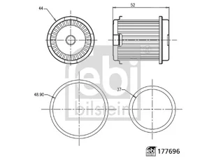Filtr hydrauliczny, automatyczna skrzynia biegów Febi Bilstein 177696 - Układ napędowy - akcesoria - miniaturka - grafika 1