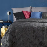 Narzuty - Eurofirany Euro Firany Narzuta 220 x 240 Velvet Deniz Czarny + Złoty 1220241 - miniaturka - grafika 1