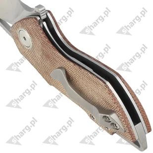 Nóż składany Bestech Riverstone Natural Canvas Micarta, Satin 154CM by Frank Grissom (BL03E) - Noże - miniaturka - grafika 5