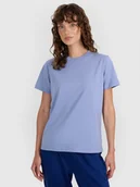 Koszulki i topy damskie - 4F T-shirt regular gładki damski - granatowy XS - miniaturka - grafika 1