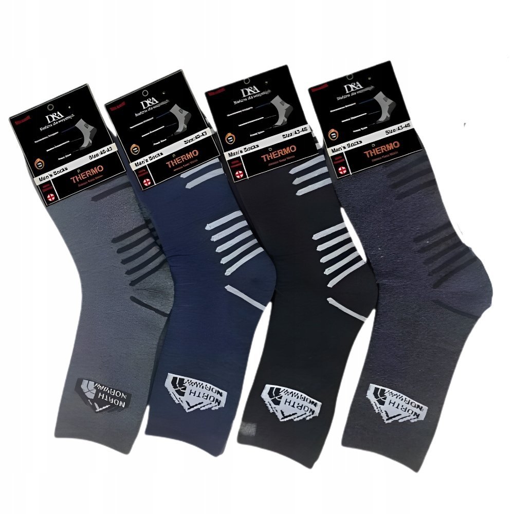 Skarpety Thermo 43-46 zestaw 4 pary Ciepłe, Oddychające, Wygodne