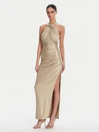 Sukienki - Fracomina Sukienka wieczorowa FQ25SD3002W798T4 Złoty Slim Fit - miniaturka - grafika 1