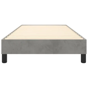 Łóżko kontynentalne, jasnoszare, 80x200 cm, obite aksamitem Lumarko - Łóżka - miniaturka - grafika 6