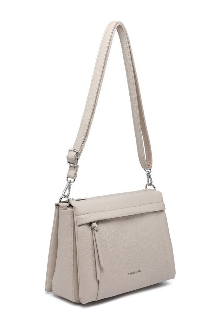 Stylowa Torebka Damska Beżowa Listonoszka LUIGISANTO z Paskiem