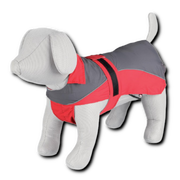 Ubranka dla psów - Ubranko dla psa Płaszczyk przeciwdeszczowy &apos;Lorient&apos;, L, 60 cm, czerwono/szary - miniaturka - grafika 1
