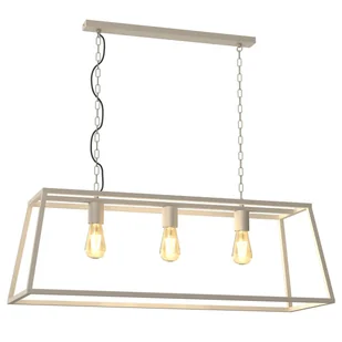 Designerska, beżowa lampa wisząca nad stół LX 4428 z serii FRAME - Lampy sufitowe - miniaturka - grafika 1
