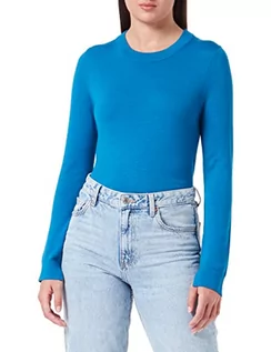 Bluzy damskie - BOSS Damska bluza z dzianiny w kolorze niebieskim (Open Blue), L (DE) - grafika 1