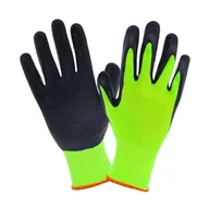 Rękawice robocze - Rękawice Robocze Powlekane Lateksem NEON ROZM 9 - miniaturka - grafika 1