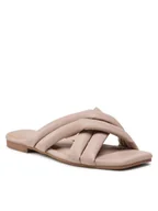 Klapki i japonki damskie - Jenny Fairy Klapki LS5692-04 Beżowy - miniaturka - grafika 1