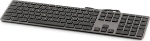 LMP Large Font USB Keyboard 110 keys wired USB keyboard with 2x USB and aluminum upper cover - German - space gray 24263 - Klawiatury - miniaturka - grafika 1
