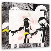 Obrazy i zdjęcia na płótnie - Obraz Deco Panel, Banksy Pulp Fiction (Rozmiar 50x50) - miniaturka - grafika 1