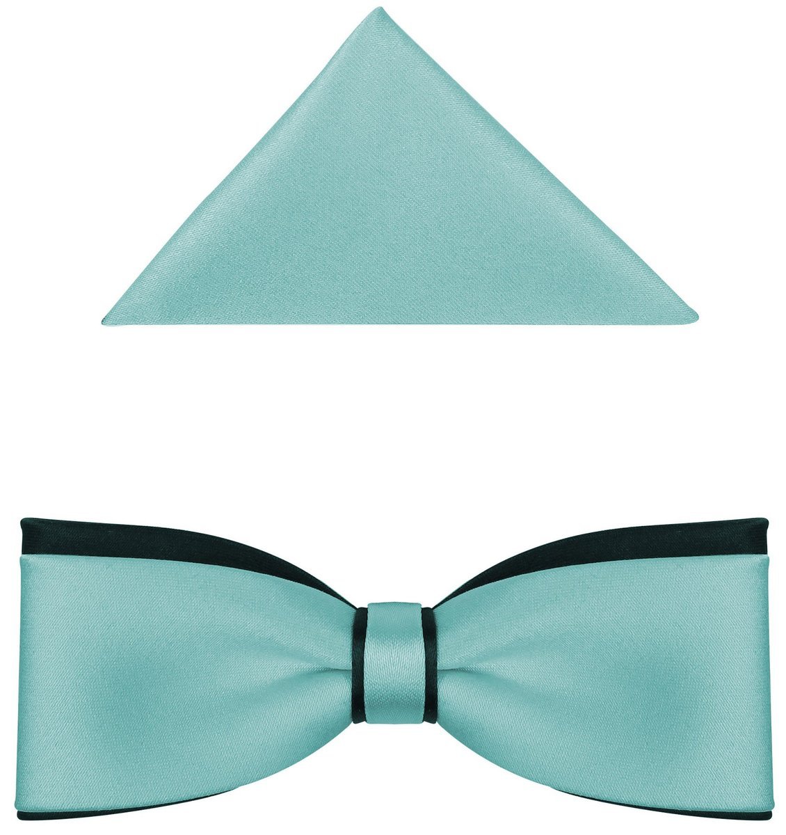 Błękitno-granatowa gładka mucha męska slim B28