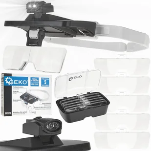 Okulary powiększające z podświetleniem LED Okulary Geko G03219 - Okulary ochronne - miniaturka - grafika 1