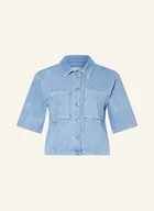 Bluzki damskie - Selected Femme Bluzka Jeansowa blau - miniaturka - grafika 1