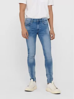 Spodnie męskie - Only & Sons Jeansy Warp 22018252 Niebieski Skinny Fit - grafika 1