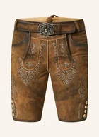 Moda i Uroda OUTLET - Hirscher Spodnie Skórzane W Stylu Ludowym Salzburg braun - miniaturka - grafika 1