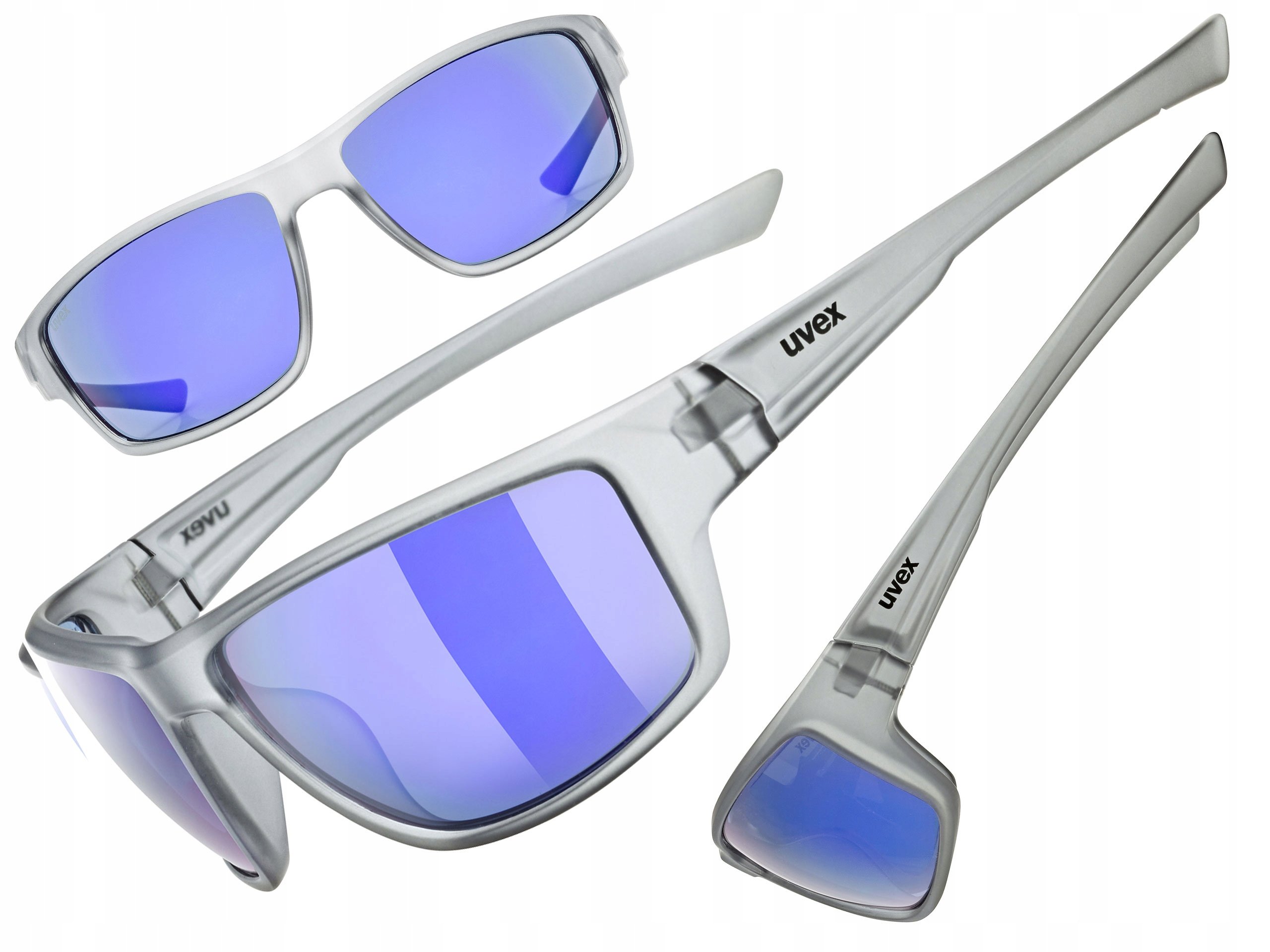 Okulary przeciwsłoneczne Uvex Sportstyle 230 - smoke matt/mirror blue