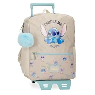 Plecaki szkolne i tornistry - Joumma Disney Stitch Cuddle Me Happy Plecak szkolny z wózkiem Beżowy 25 x 33 x 12 cm Poliester, beż, Talla única, plecak szkolny na kółkach - miniaturka - grafika 1