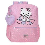 Plecaki szkolne i tornistry - Hello Kitty Hearts & Dots Plecak szkolny adaptacyjny do wózka Różowy 27x33x11 cm Poliester 9,8L, Różowy kolor, Plecak szkolny z możliwością dostosowania do wózka - miniaturka - grafika 1