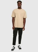 Koszulki męskie - Koszulka T-Shirt Oversize Męska Beżowa TB5939 5XL - miniaturka - grafika 1