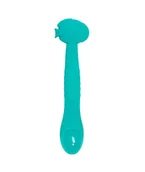 Sztućce dla dzieci - KIDodo KIDodo - Silikonowa Łyżeczka, Turkusowa Rybka, 6m+ FS5 - miniaturka - grafika 1
