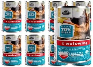 Frendi kawałki w delikatnym sosie z wołowiną 8x1250g - Mokra karma dla kotów - miniaturka - grafika 1