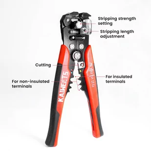 KAIWEETS KWS-103 Multifunctional Automatic Wire Stripper, Wire Cutting, Terminals Crimping Tool with TPR Handle - Kombinerki i obcęgi - miniaturka - grafika 2
