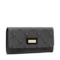 Portfele - U.S. POLO ASSN. Duży Portfel Damski Hampton L Flap Wallet BEUHD5486WVG000 Black - miniaturka - grafika 1