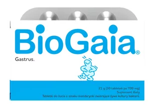 BIOGAIA Biogaia Gastrus x 30 tabl do żucia o smaku manadrynki - Przeziębienie i grypa - miniaturka - grafika 1