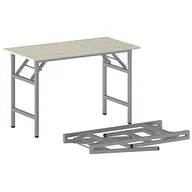 Stoły i stoliki do biura - B2B Partner Stół konferencyjny FAST READY z srebrnoszarym stelażem, 1100 x 500 x 750 mm, naturalny dąb 499281 - miniaturka - grafika 1