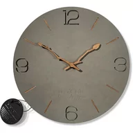 Zegary - Drewniany zegar ścienny Branch 30cm szary - miniaturka - grafika 1