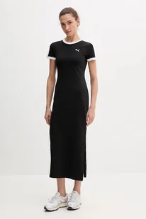 Puma sukienka kolor czarny midi prosta 632140 - Sukienki - miniaturka - grafika 1