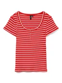 Koszulki i topy damskie - Vero Moda Koszulka "Sea" w kolorze czerwonym - miniaturka - grafika 1