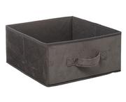 Pudełka i szkatułki - Pojemnik tekstylny 31x15 cm Grey welur - miniaturka - grafika 1